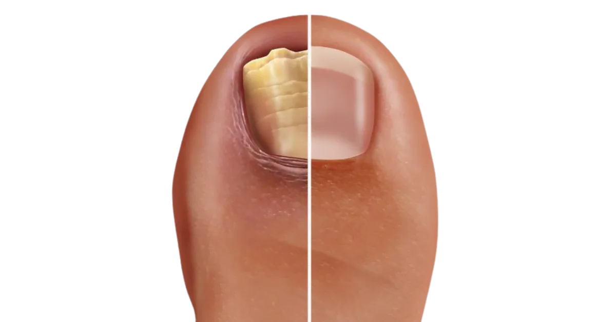 Kalknagel (nagelschimmel) aan de teen